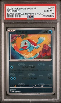 2023 Pokemon Japanese Sv2a-pokemon 151 007 Squirtle Master Ball Reverse Holo PSA 10