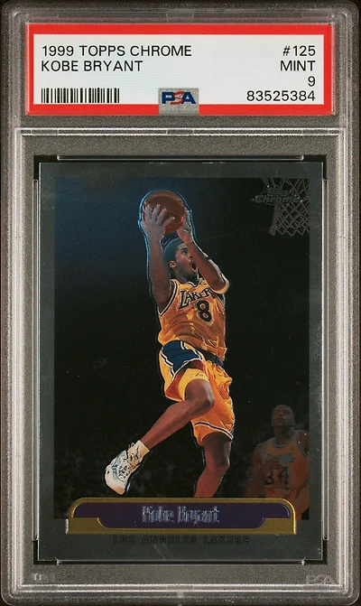1999 Topps Chrome 125 Kobe Bryant PSA 9
