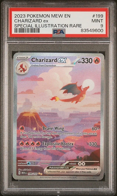 2023 Pokemon Mew En-151 199 Charizard Ex PSA