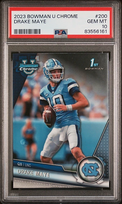 2023 Bowman University Chrome 200 Drake Maye PSA