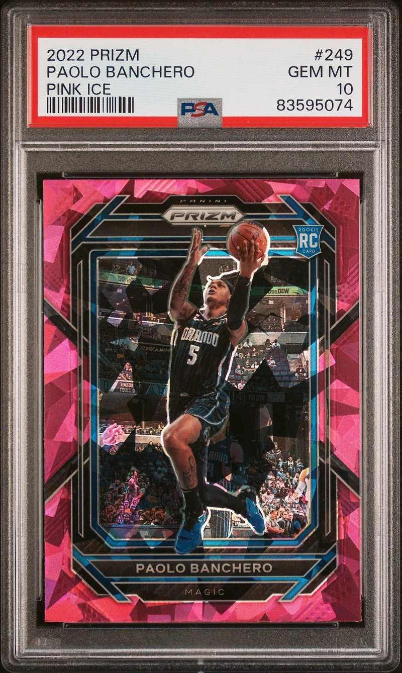 2022 Panini Prizm 249 Paolo Banchero Pink Ice PSA 10