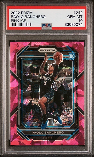 2022 Panini Prizm 249 Paolo Banchero Pink Ice PSA 10
