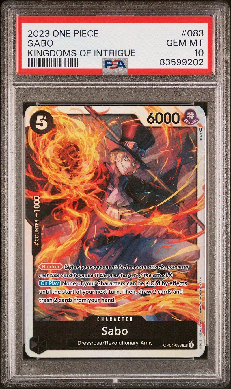 2023 One Piece Kingdoms Of Intrigue 083 Sabo PSA 10
