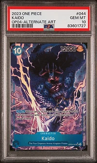2023 One Piece Op04-kingdoms Of Intrigue 044 Kaido Alternate Art PSA 10