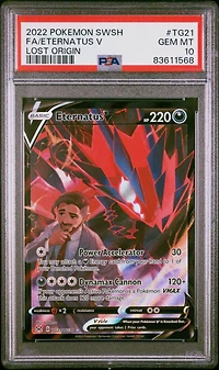 2022 Pokemon Sword & Shield Lost Origin Tg21 Full Art/eternatus V PSA 10