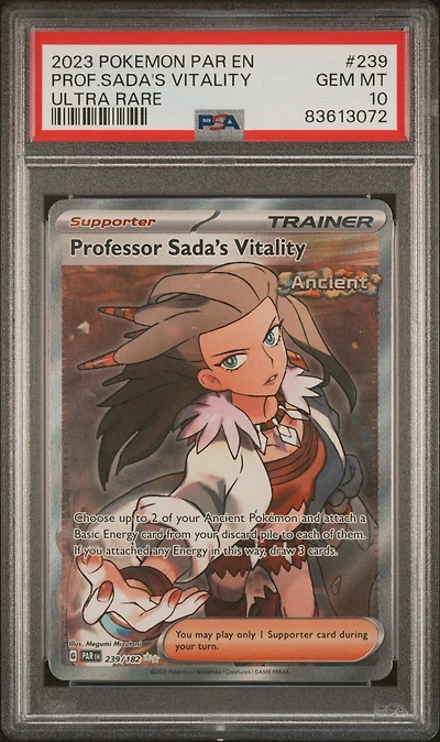 2023 Pokemon Par En-paradox Rift 239 Professor Sada's Vitality Ultra Rare PSA