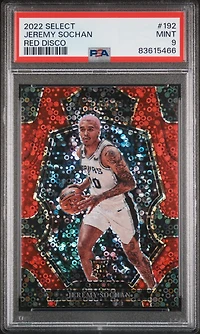 2022 Panini Select 192 Jeremy Sochan Red Disco PSA 9