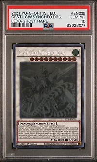 2021 Yu-gi-oh! Led8-legendary Duelists: Synchro Storm En005 Crystal Clear Wing Synchro Dragon 1st Edition-ghost Rare PSA 10
