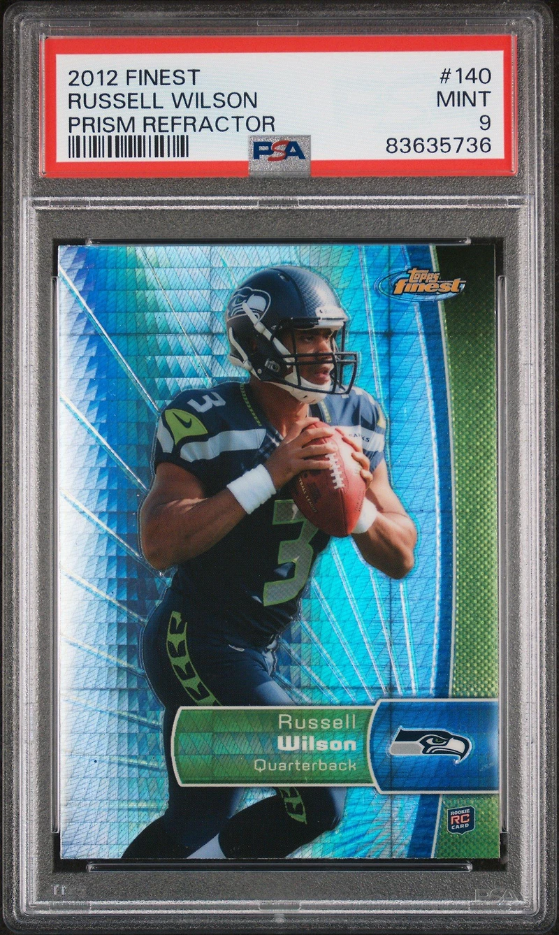 2012 Finest 140 Russell Wilson Prism Refractor PSA 9