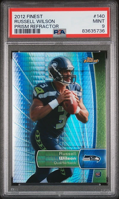 2012 Finest 140 Russell Wilson Prism Refractor PSA 9
