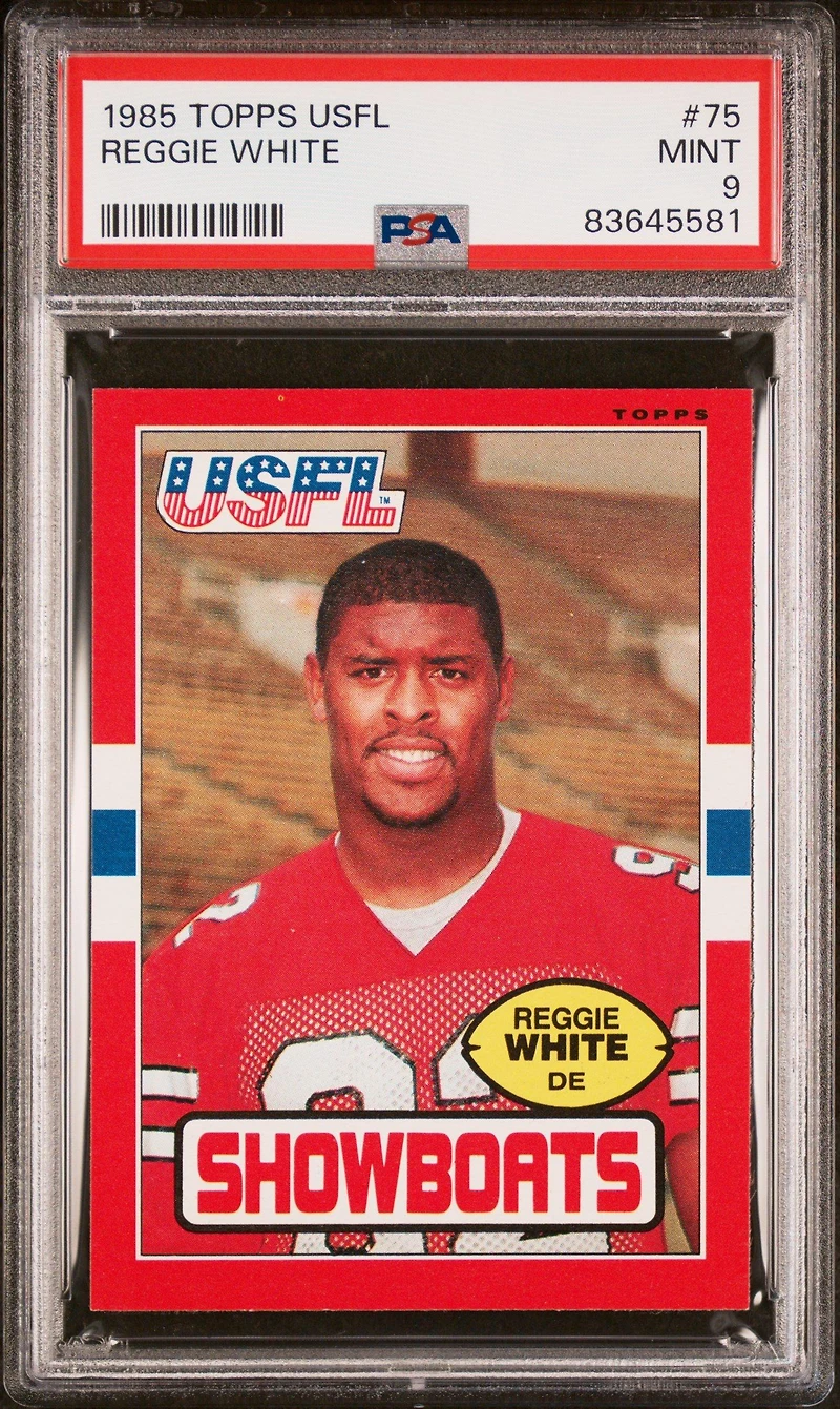 1985 Topps Usfl 75 Reggie White PSA 9