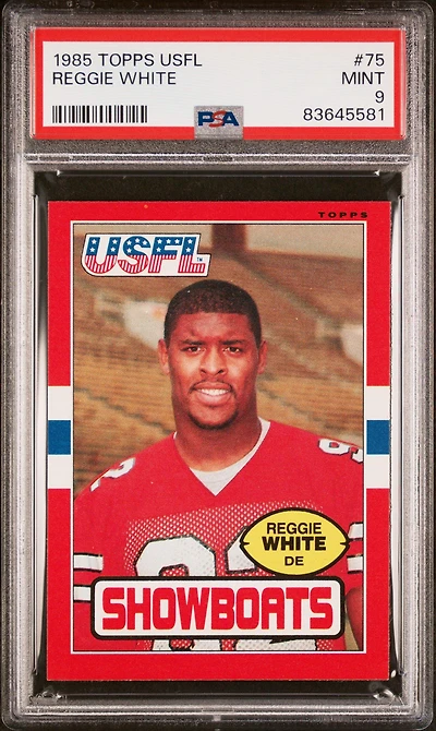 1985 Topps Usfl 75 Reggie White PSA 9