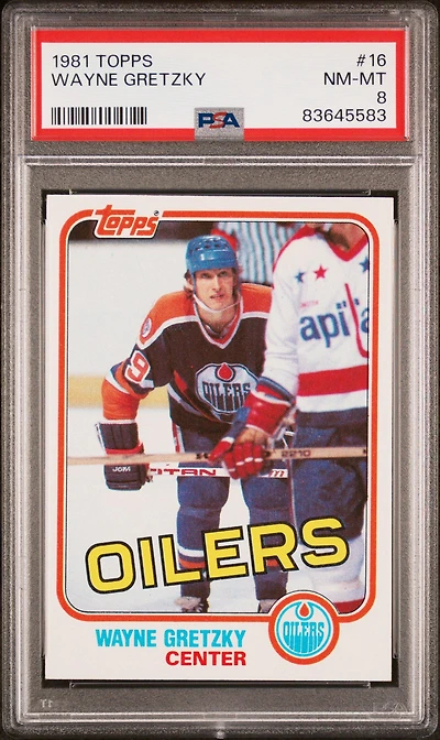 1981 Topps 16 Wayne Gretzky PSA 8