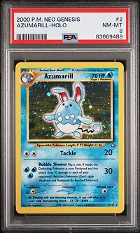 2000 Pokemon Neo Genesis 2 Azumarill PSA 8