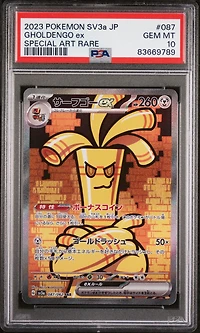 2023 Pokemon Japanese Sv3a-raging Surf 087 Gholdengo Ex Special Art Rare PSA