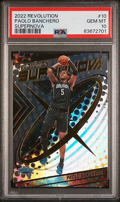 2022 Panini Revolution Supernova 10 Paolo Banchero PSA 10