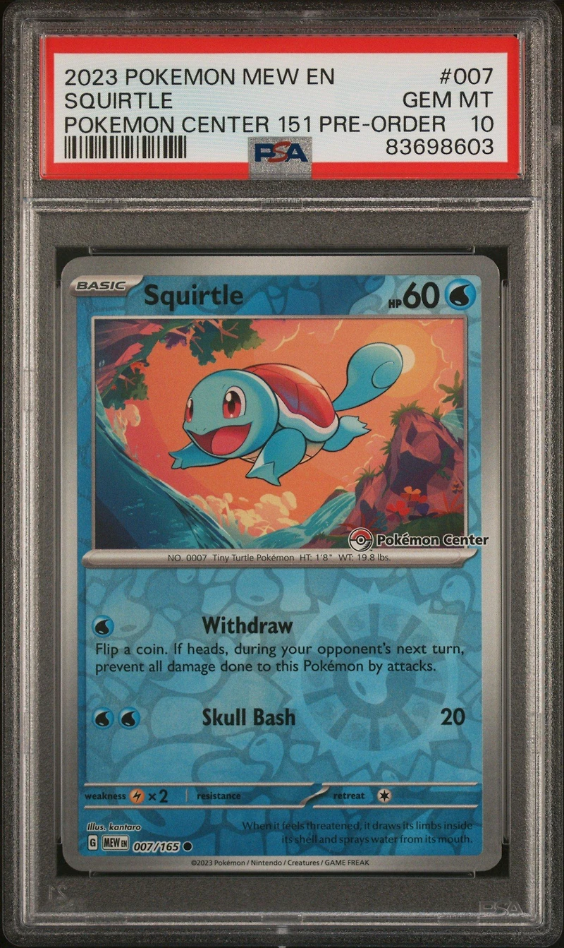 2023 Pokemon Mew En-151 Squirtle PSA