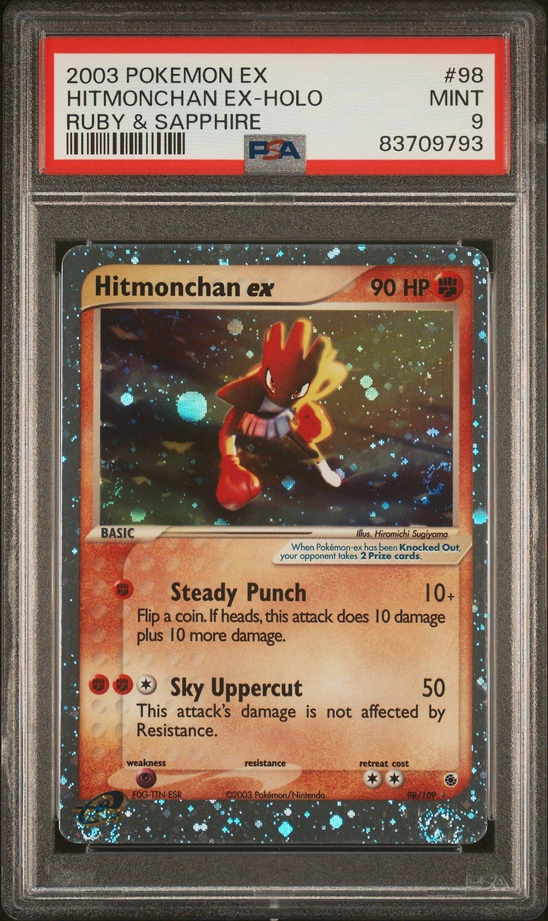 2003 Pokemon Ex Ruby & Sapphire 98 Hitmonchan Ex PSA 9