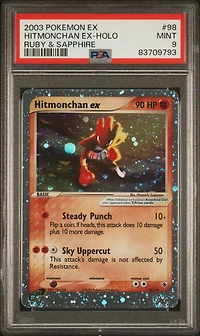 2003 Pokemon Ex Ruby & Sapphire 98 Hitmonchan Ex PSA 9