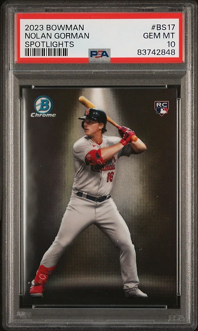 2023 Bowman Spotlights Bs17 Nolan Gorman PSA 10