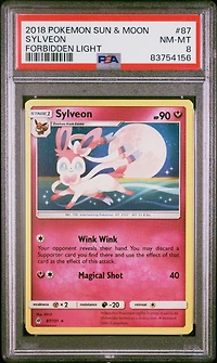 2018 Pokemon Sun & Moon Forbidden Light 87 Sylveon PSA 8