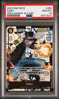 2023 One Piece Kingdoms Of Intrigue 083 Sabo Manga Alternate Art PSA 10