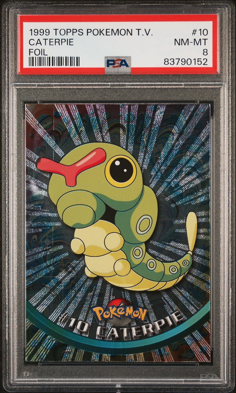 1999 Topps Pokemon Tv 10 Caterpie Foil PSA