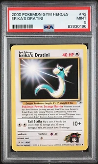 2000 Pokemon Gym Heroes 42 Erika's Dratini PSA 9