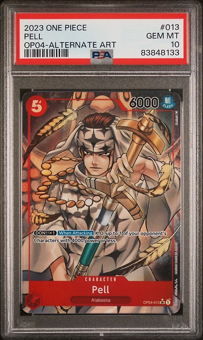 2023 One Piece Kingdoms Of Intrigue 013 Pell Alternate Art PSA 10