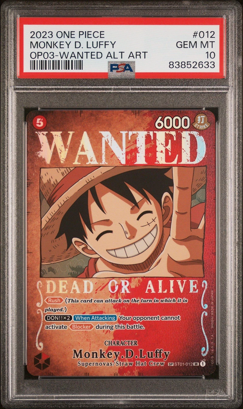 2023 One Piece Pillars Of Strength 012 Monkey D. Luffy PSA 10