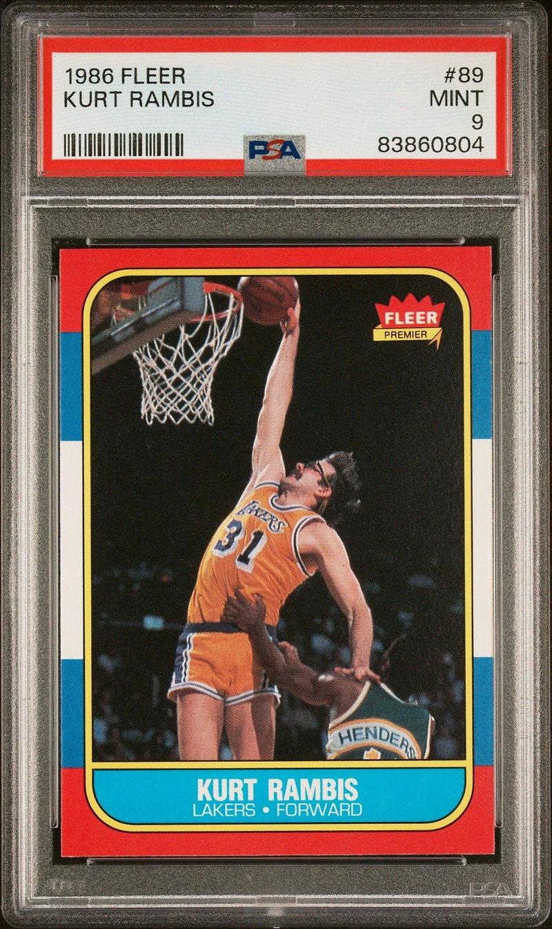 1986 Fleer 89 Kurt Rambis PSA 9
