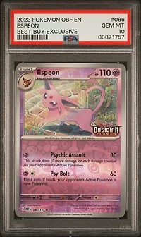 2023 Pokemon Obf En-obsidian Flames 086 Espeon PSA