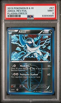 2013 Pokemon Black & White Plasma Freeze 67 Absol-reverse Foil PSA