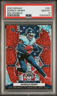 2022 Panini Mosaic 261 Derrick Henry Red Sparkle PSA 10