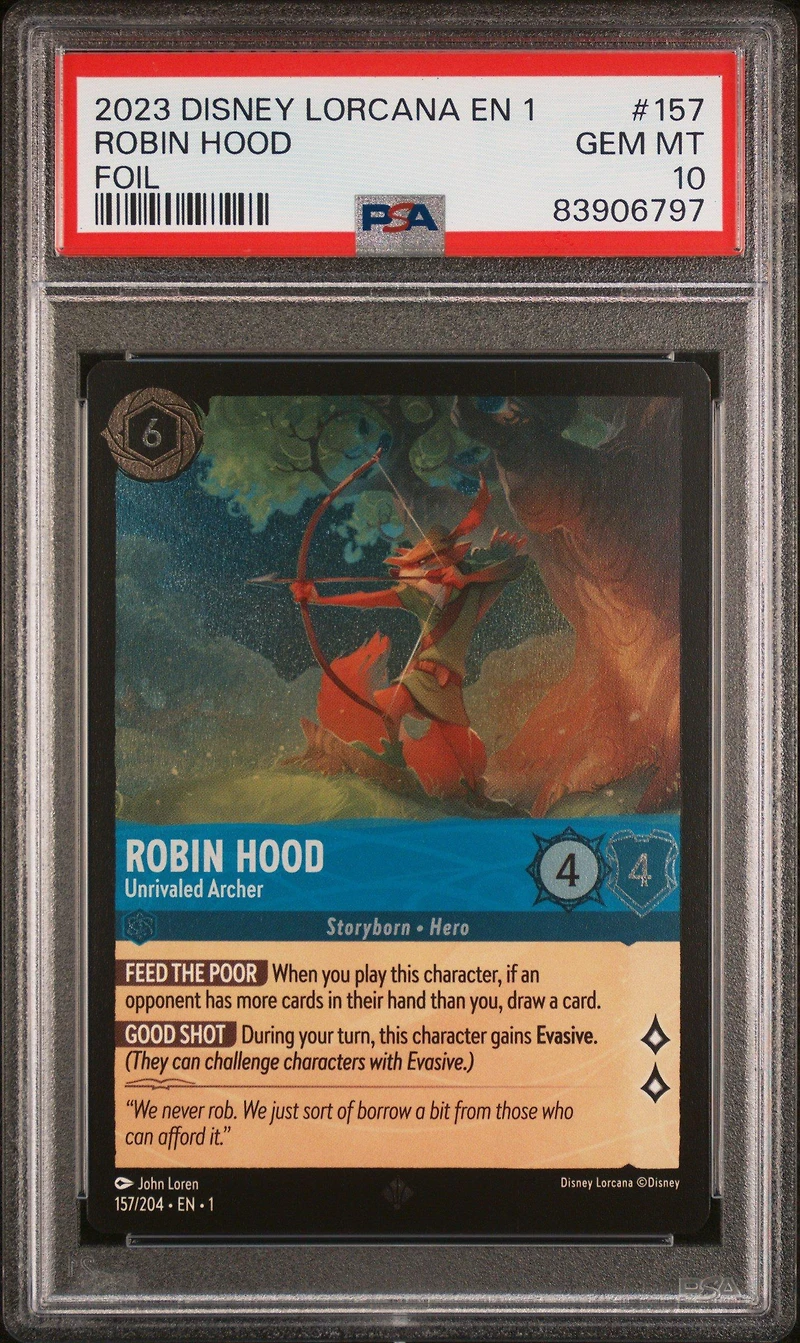 2023 Disney Lorcana En 1-the First Chapter 157 Robin Hood