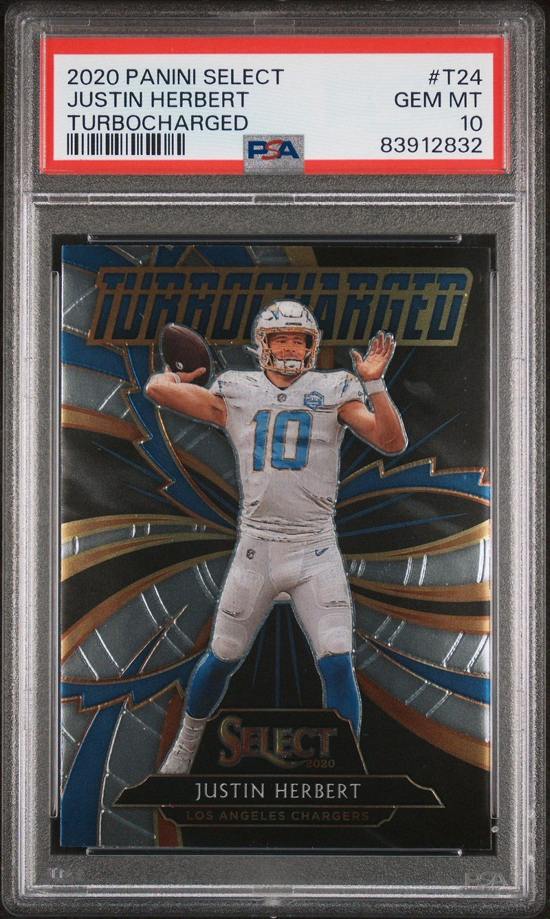 2020 Panini Select Turbocharged T24 Justin Herbert PSA 10