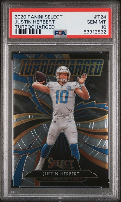 2020 Panini Select Turbocharged T24 Justin Herbert PSA 10