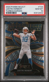 2020 Panini Select Turbocharged T24 Justin Herbert PSA 10