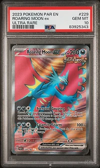 2023 Pokemon Par En-paradox Rift 229 Roaring Moon Ex Ultra Rare PSA