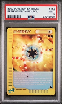 2003 Pokemon Skyridge 144 Retro Energy-reverse Foil PSA 9