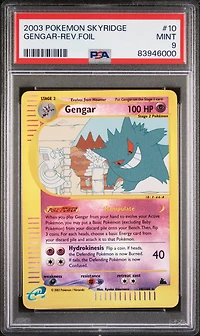 2003 Pokemon Skyridge 10 Gengar-reverse Foil PSA 9