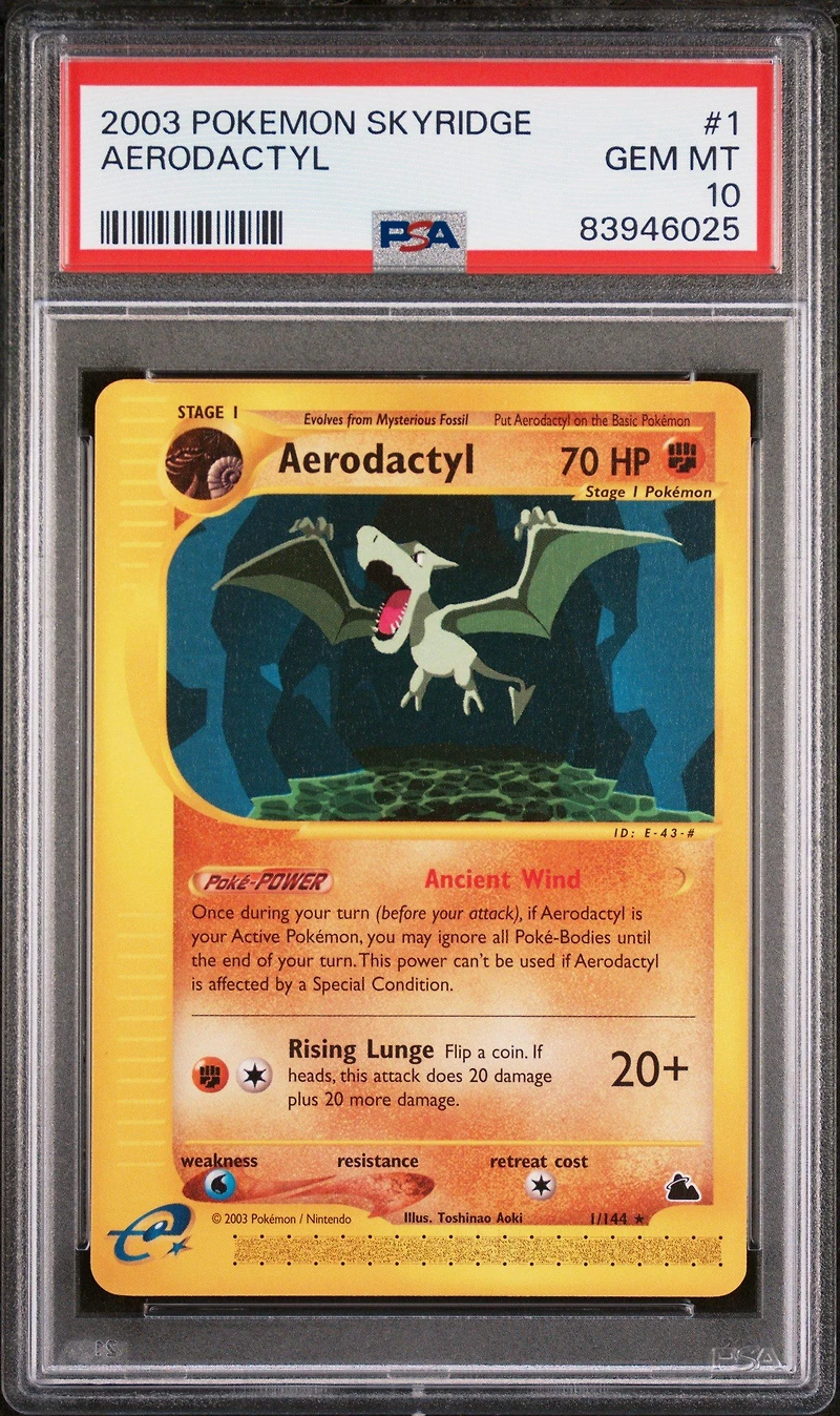 2003 Pokemon Skyridge 1 Aerodactyl PSA