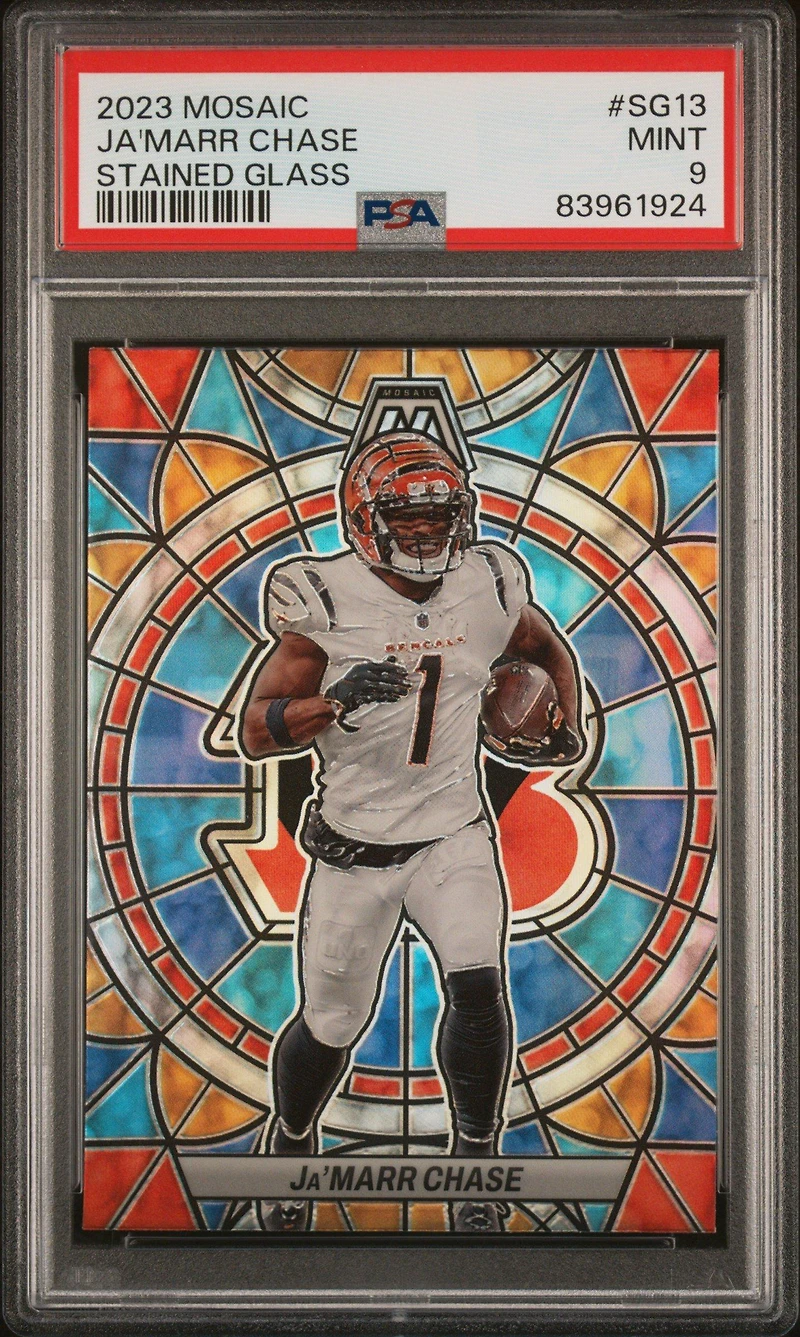 2023 Panini Mosaic Stained Glass Sg13 Ja'marr Chase PSA 9