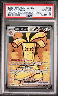 2023 Pokemon Par En-paradox Rift 252 Gholdengo Ex Special Illustration Rare PSA