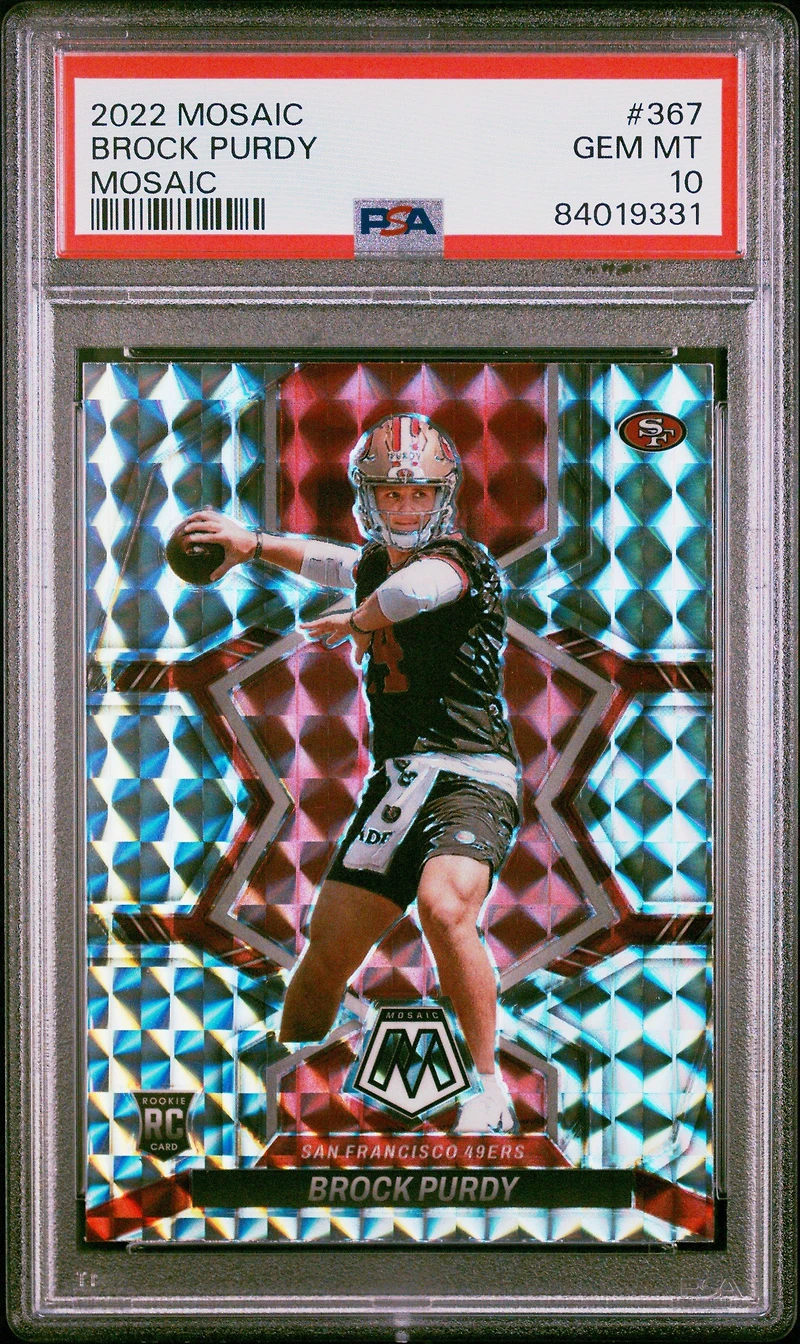 2022 Panini Mosaic 367 Brock Purdy Mosaic PSA 10