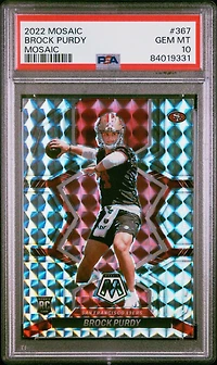 2022 Panini Mosaic 367 Brock Purdy Mosaic PSA 10