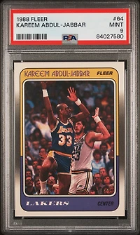 1988 Fleer 64 Kareem Abdul PSA 9
