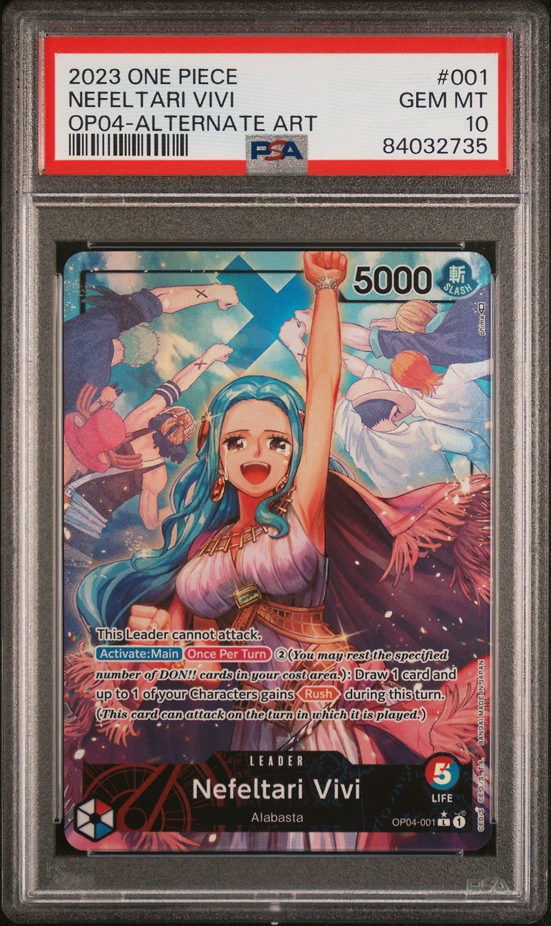 2023 One Piece Kingdoms Of Intrigue 001 Nefeltari Vivi Alternate Art PSA 10