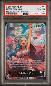 2023 One Piece Kingdoms Of Intrigue 001 Nefeltari Vivi Alternate Art PSA 10