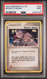 2023 Pokemon Clc-trading Card Game Classic Charizard & Ho-oh Ex Deck 025 Rocket's Admin. PSA 9